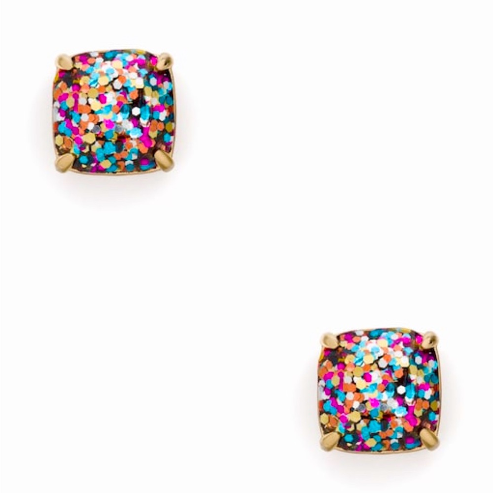 NWT Kate Spade Large Gumdrop Multi Glitter Stud Earrings